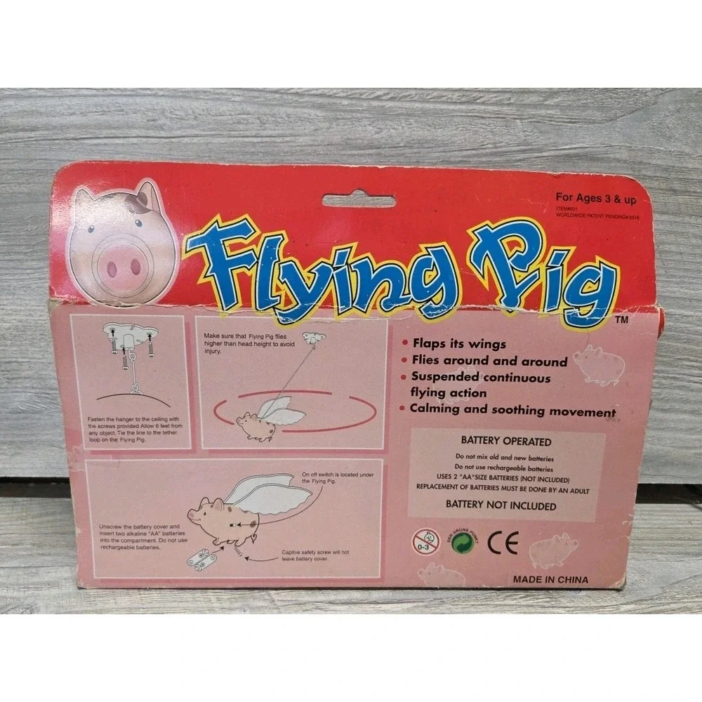Flying Pig Toy When Pigs Fly Animated Fun Novelty Gag Gift B2